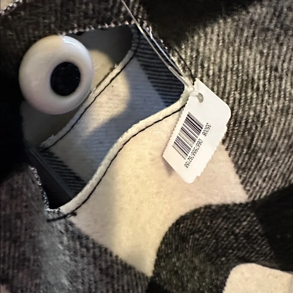 Bath & Body Works Black & Gray Buffalo Plaid Carry Tote